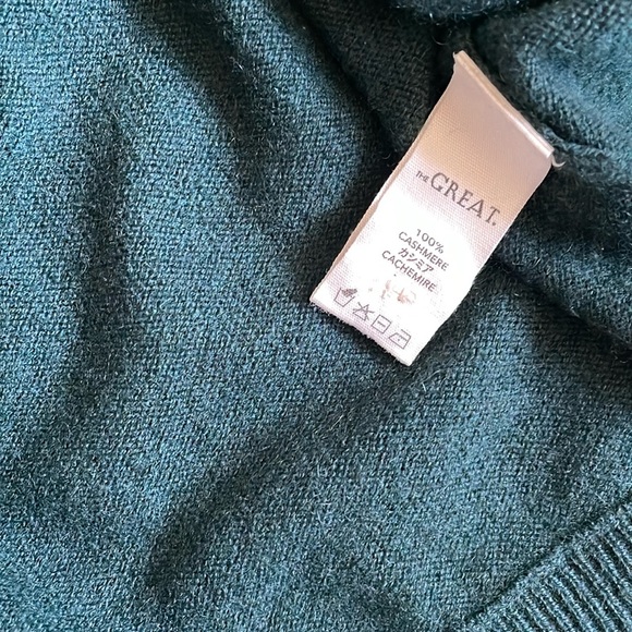 The Great. The 100% Cashmere Varsity Cardigan in Alpine. Size 1. - Picture 6 of 7